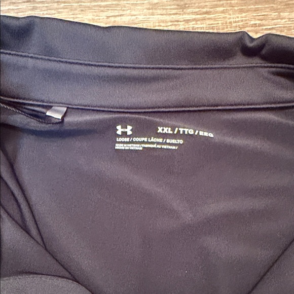 Under Armour Polo XXL Black Camo Colorblock Loose Fit Performance Shirt - Picture 5 of 7